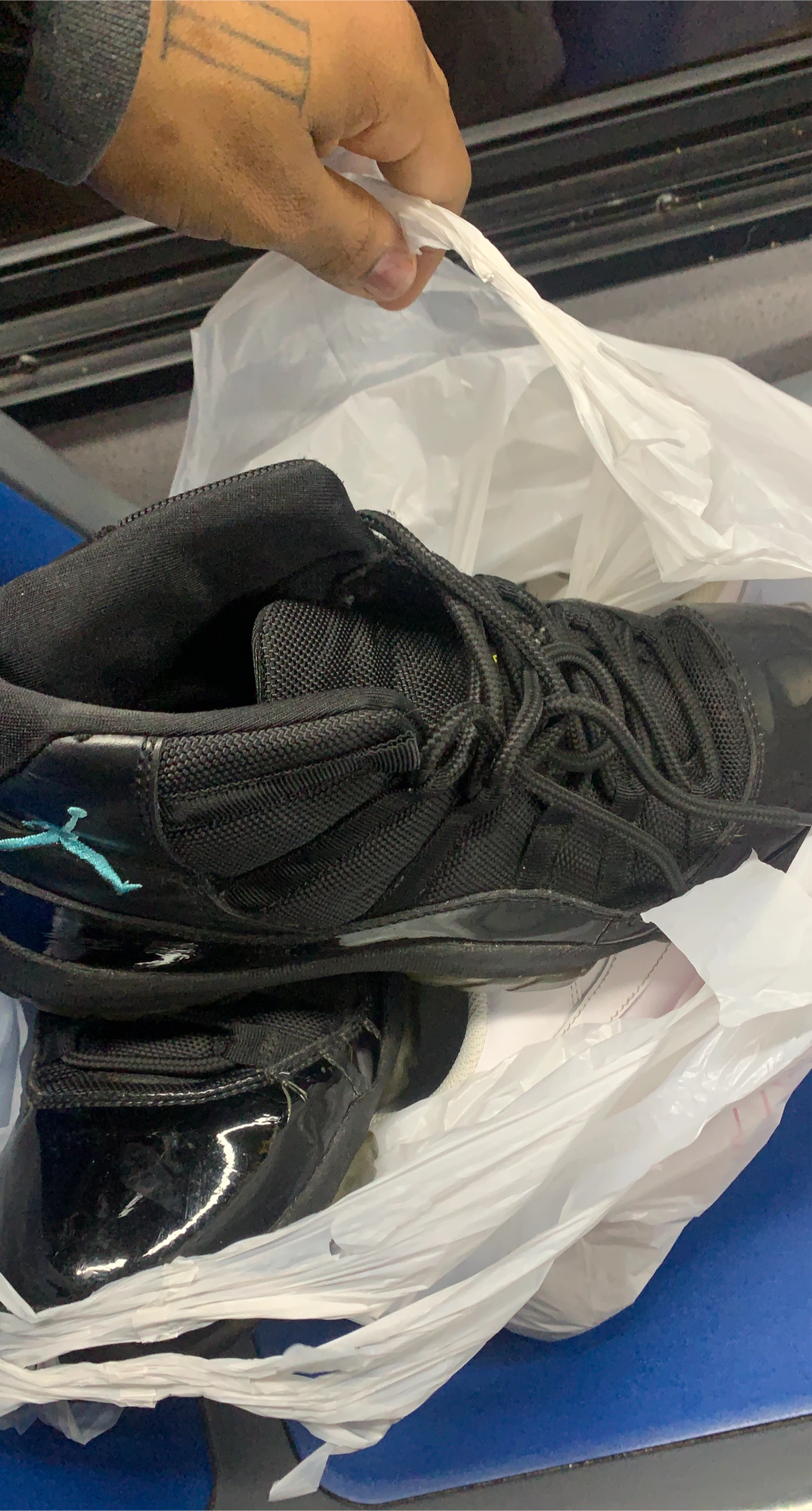Jordan 11 Retro Little Flex TD Black/Aqua