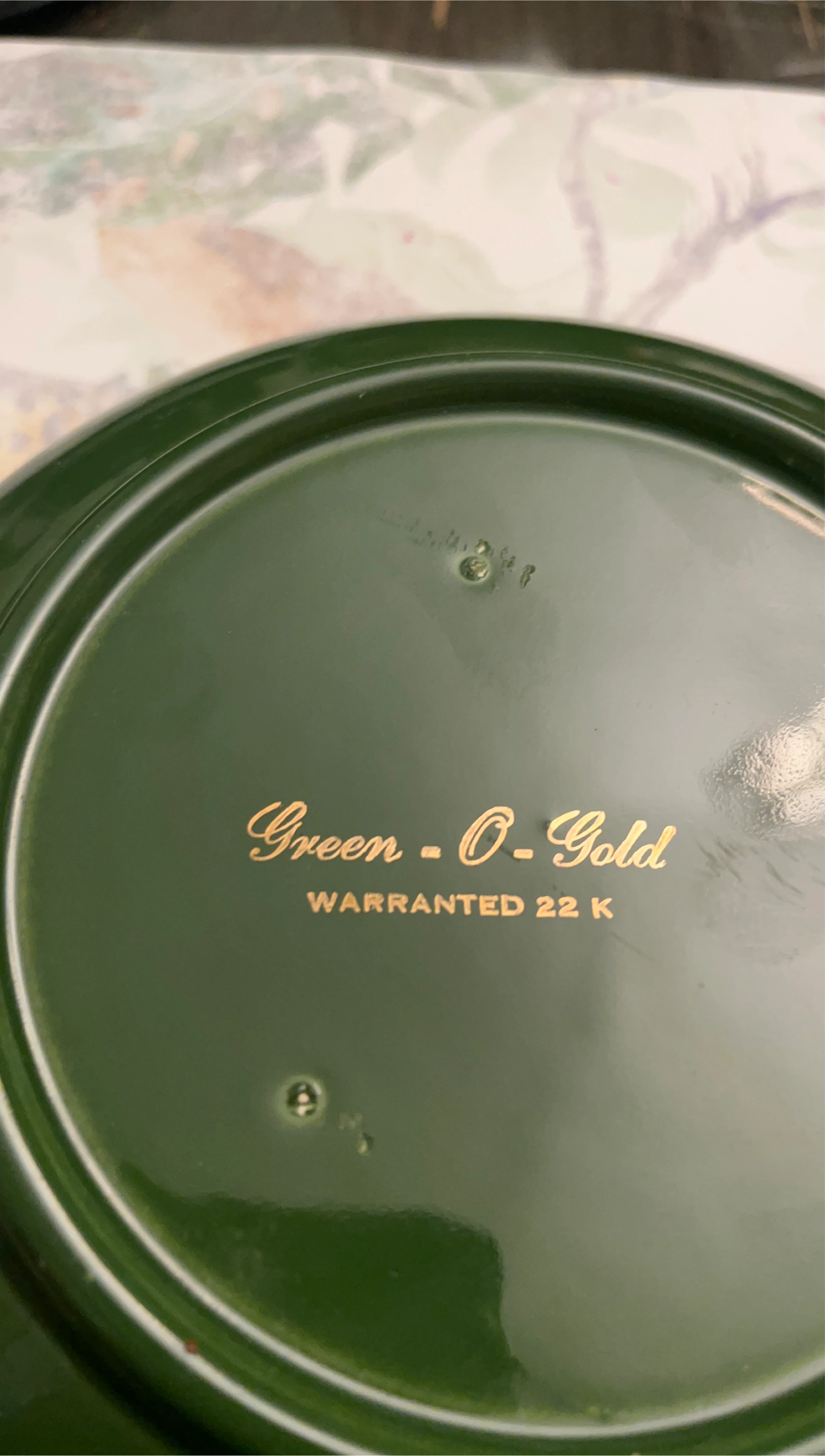 Green-O-Gold 22K Gold Bowl