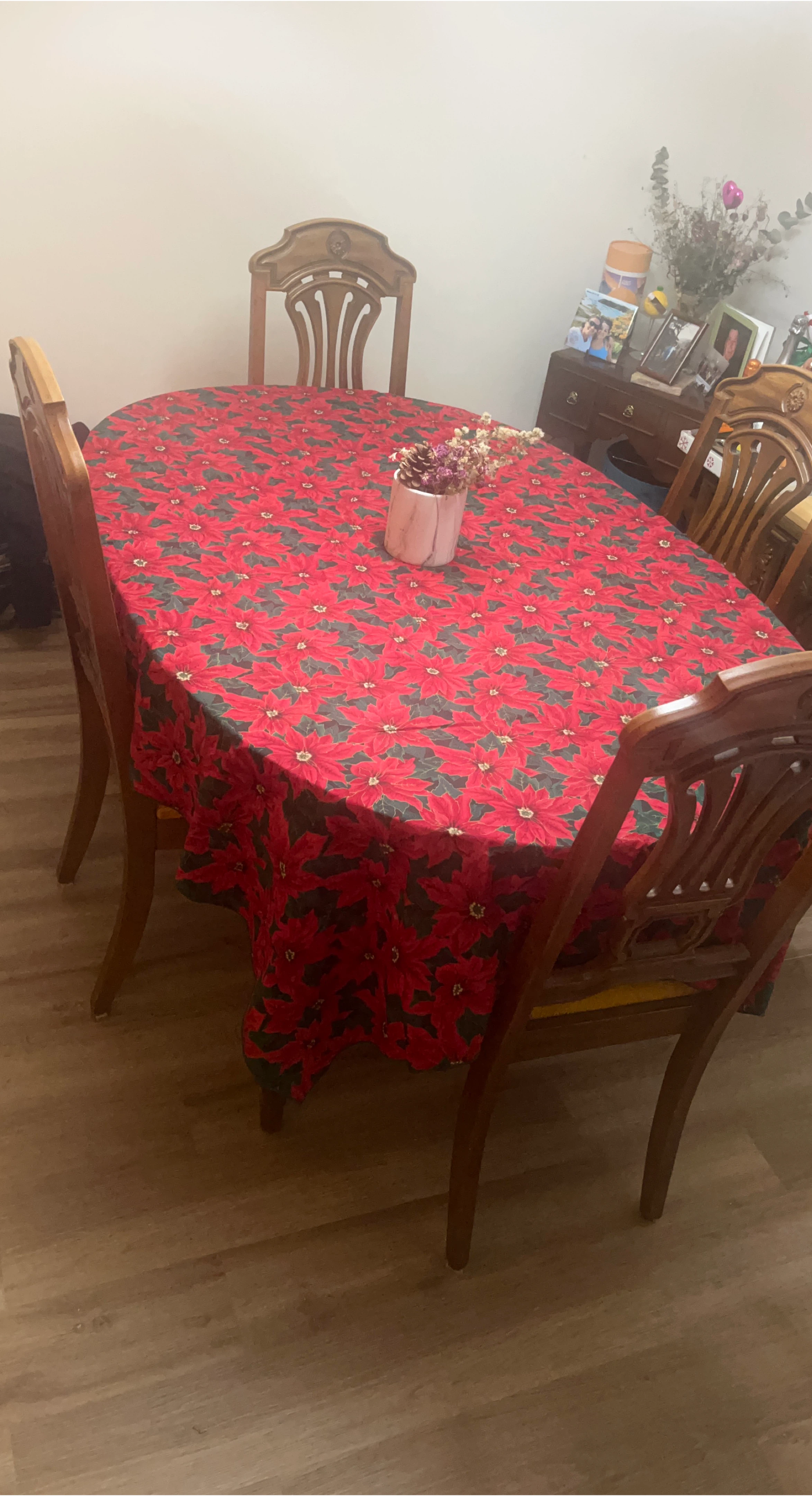 Dining Table with 4 Chairs - Solid Wood