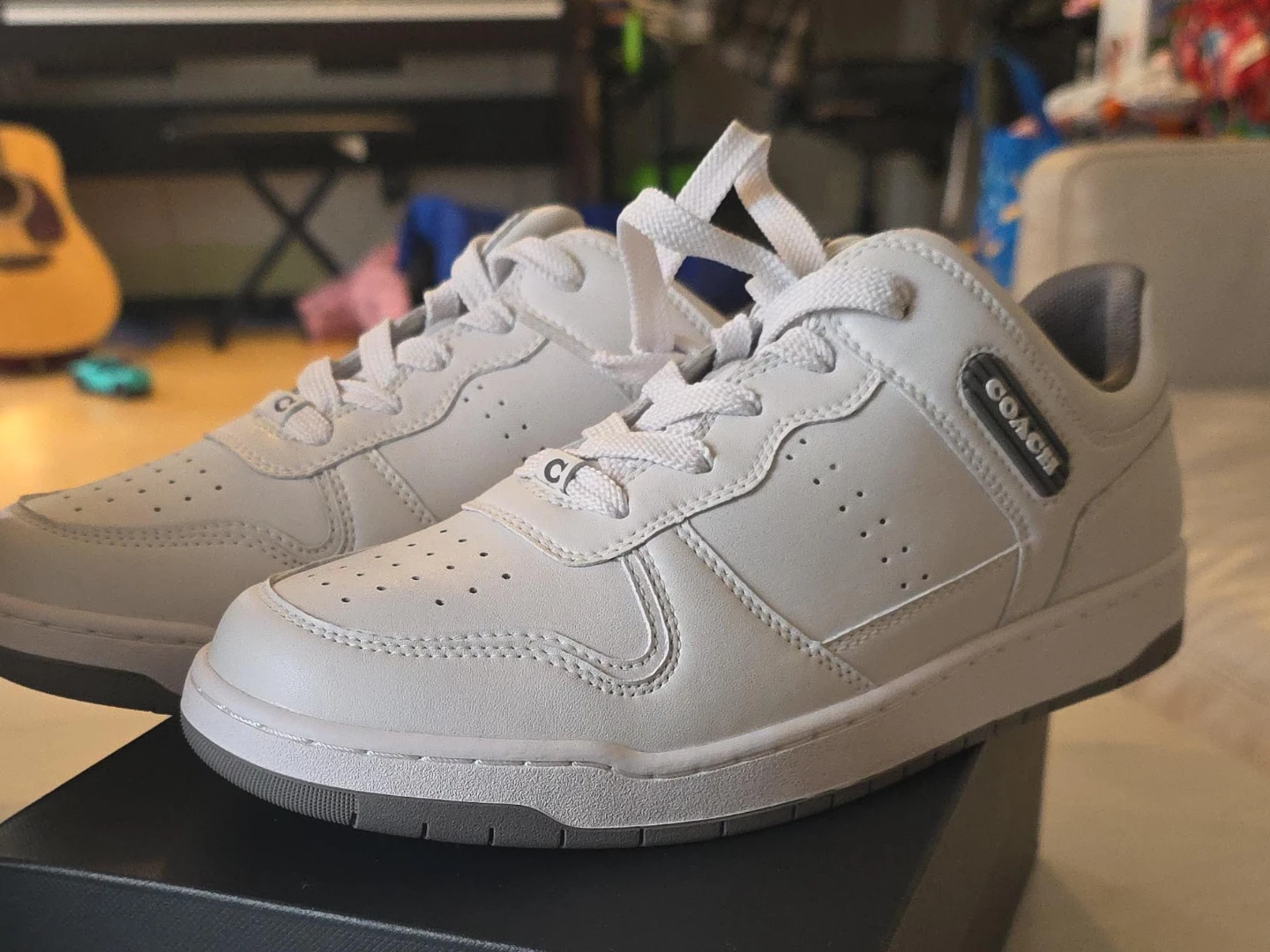 Brand New - Coach - White Leather Sneakers - Size 8 thumbnail