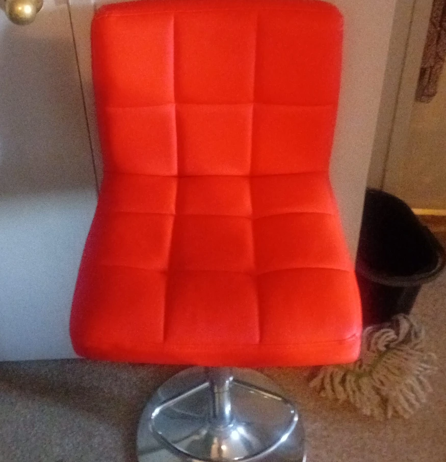 Red Swivel Bar Stool
