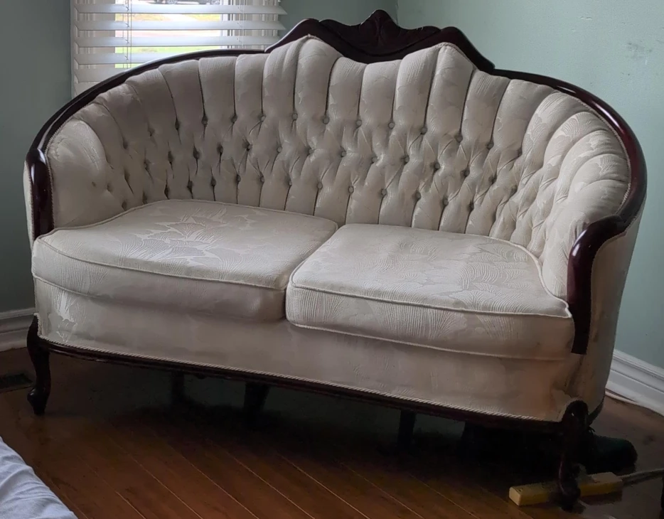 Vintage Cream Loveseat