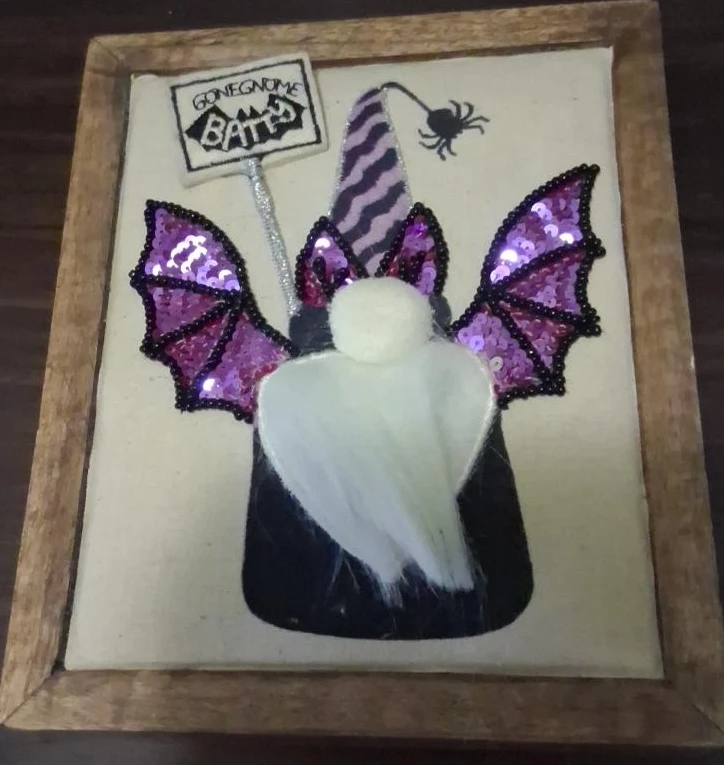Halloween Gnome Bat Decoration thumbnail