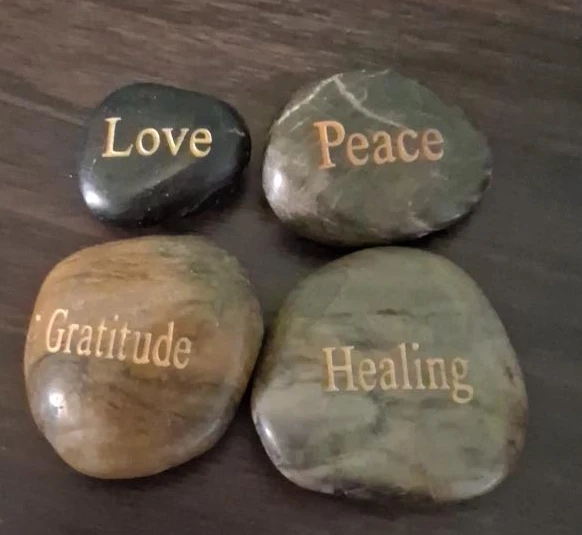 Engraved Healing Stones - Set of 4