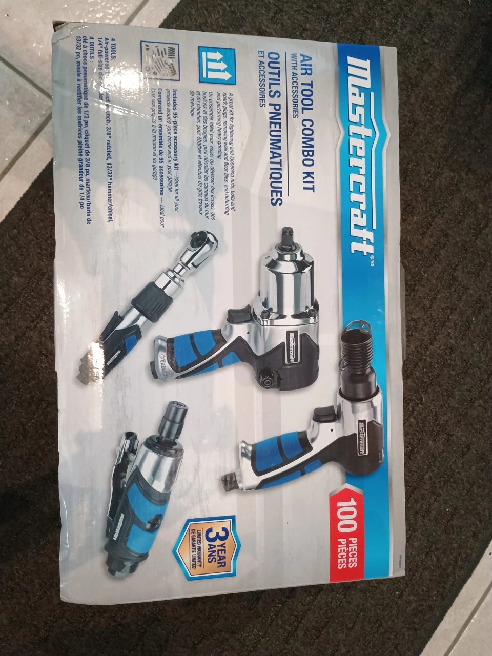 Mastercraft Air Tool Combo Kit w/ Accessories