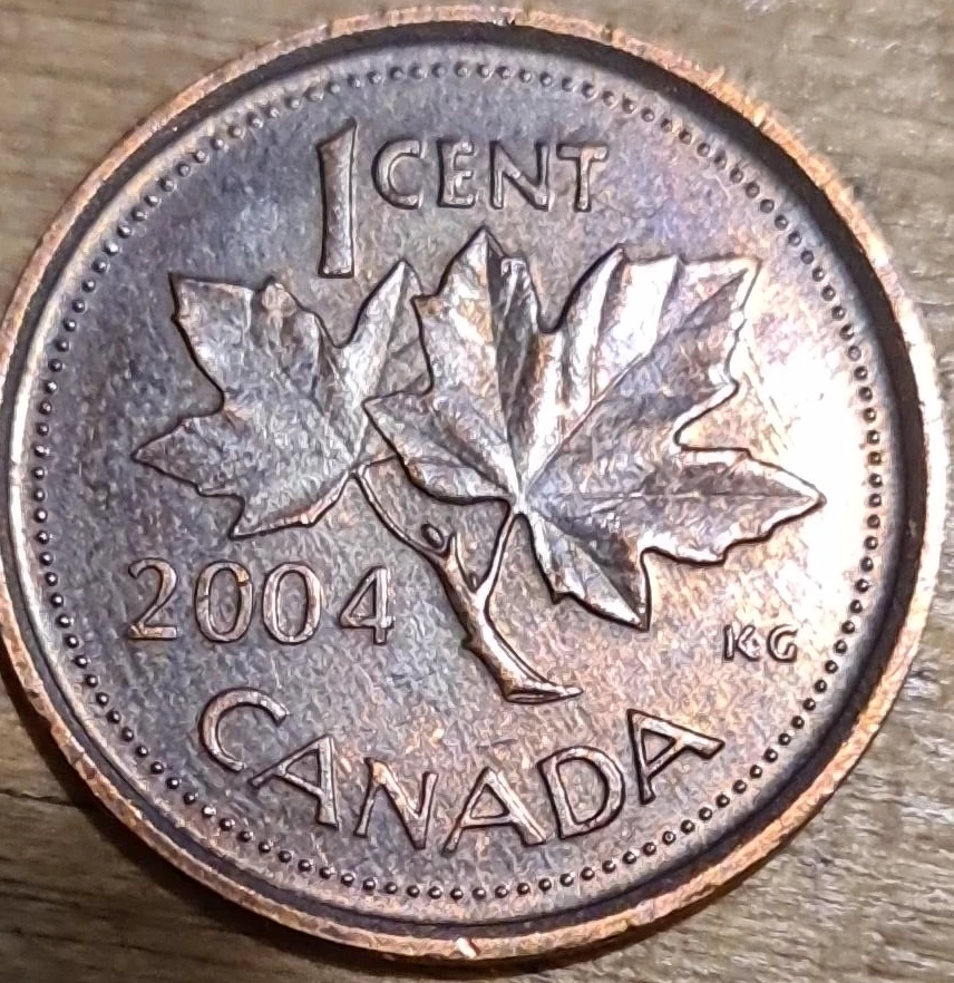 2004 Canadian 1 Cent Penny