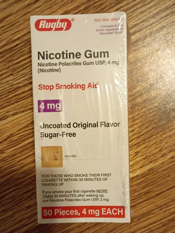 Rugby Nicotine Gum 4mg - Stop Smoking Aid