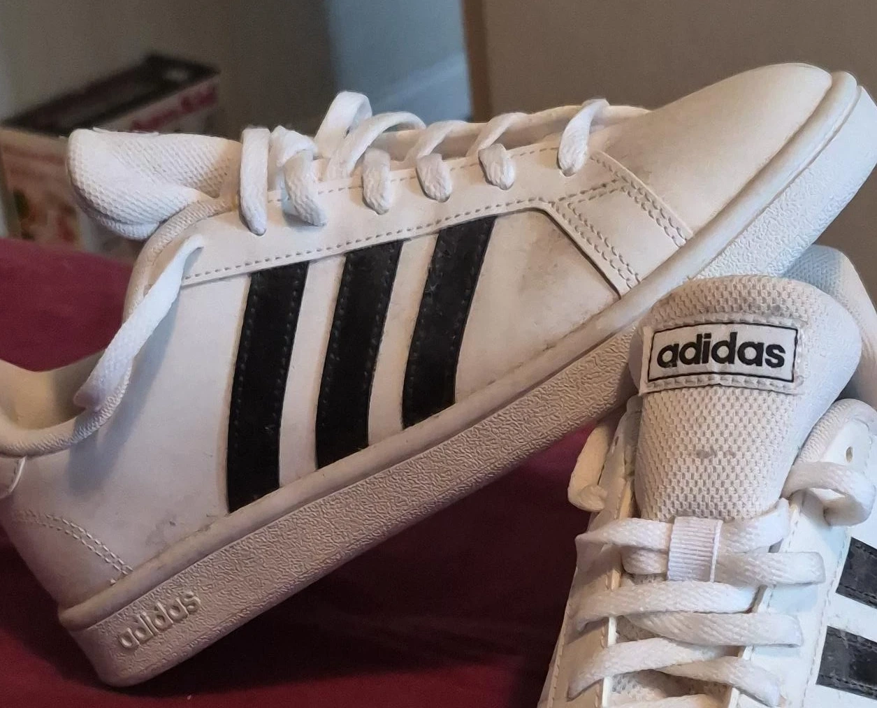 Adidas White & Black Sneakers