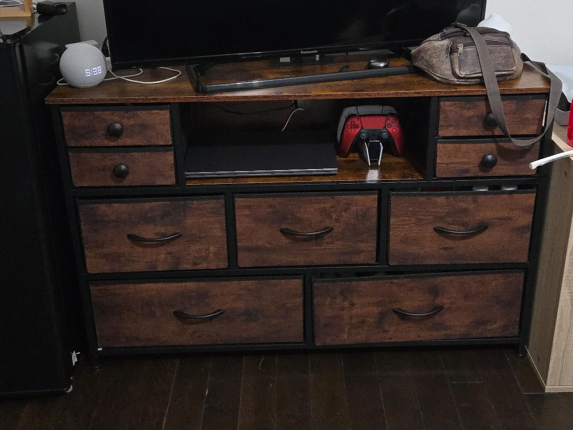 Rustic Brown TV Stand with Drawers