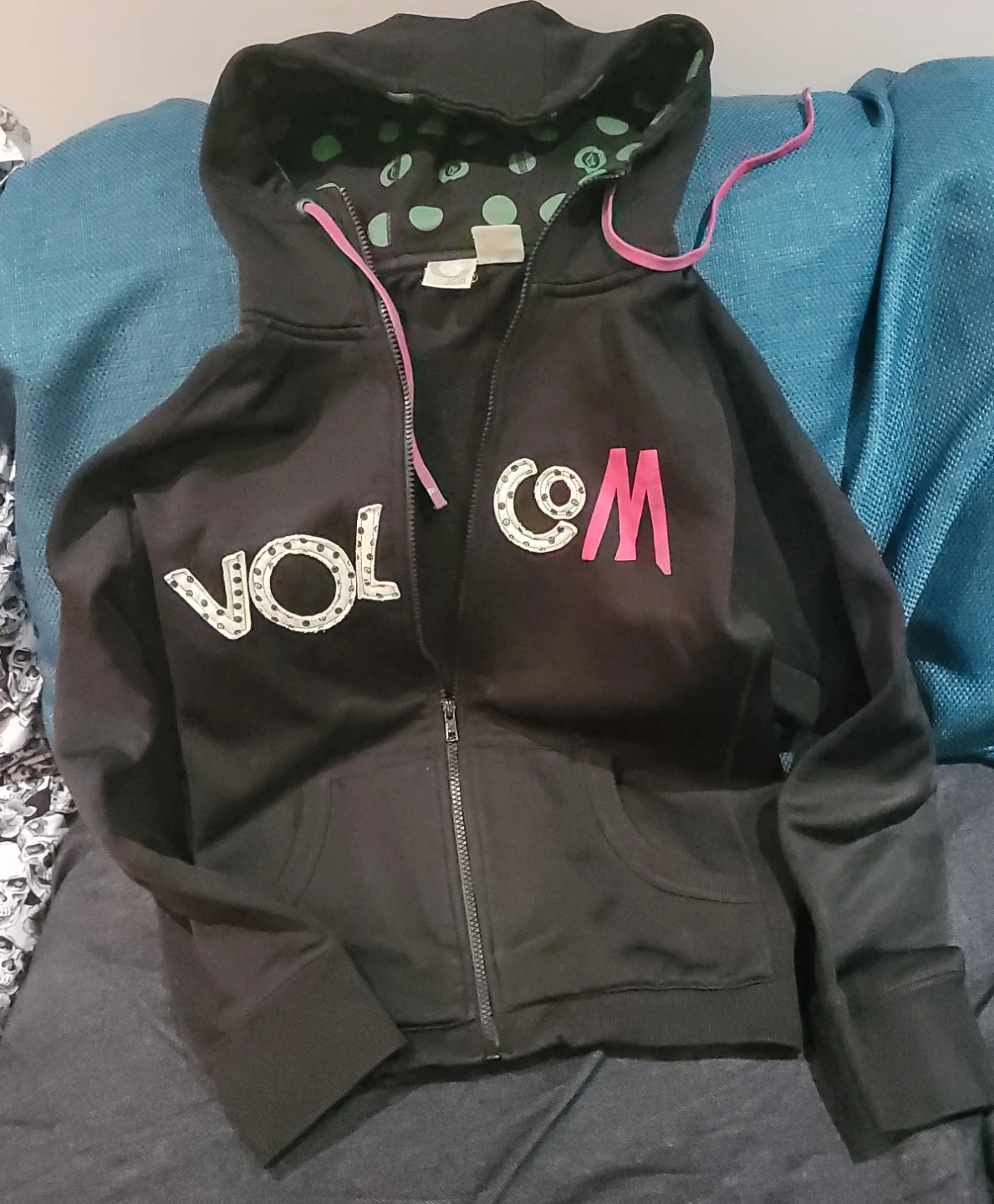 Volcom Black Zip-Up Hoodie