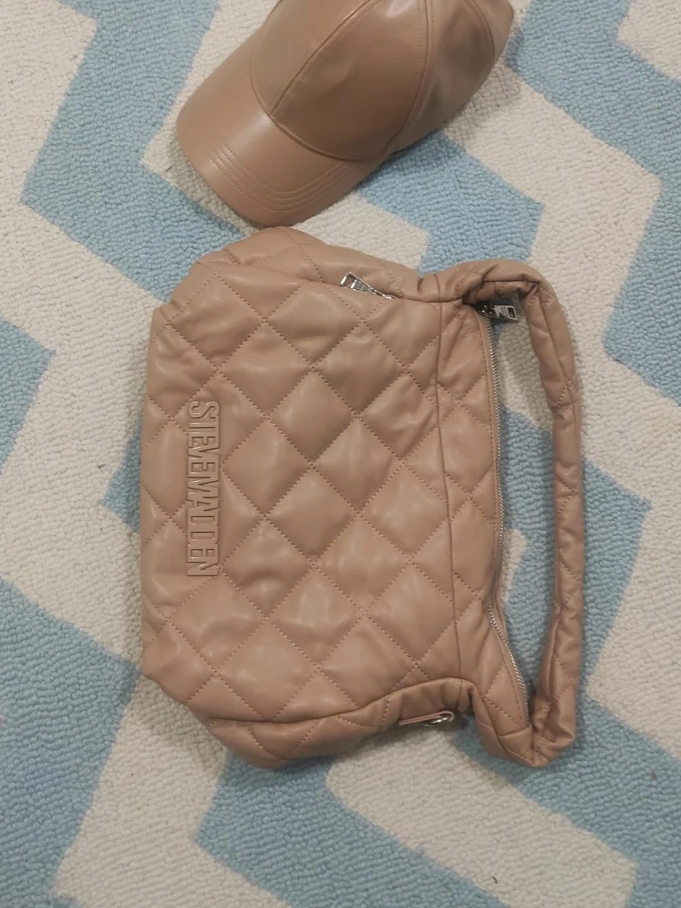 Steve Madden BQuilted Nude Shoulder Bag