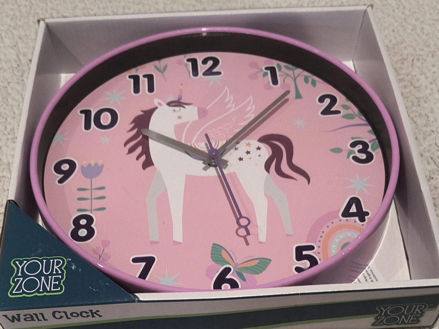 New Your Zone Unicorn Wall Clock - 10 inch