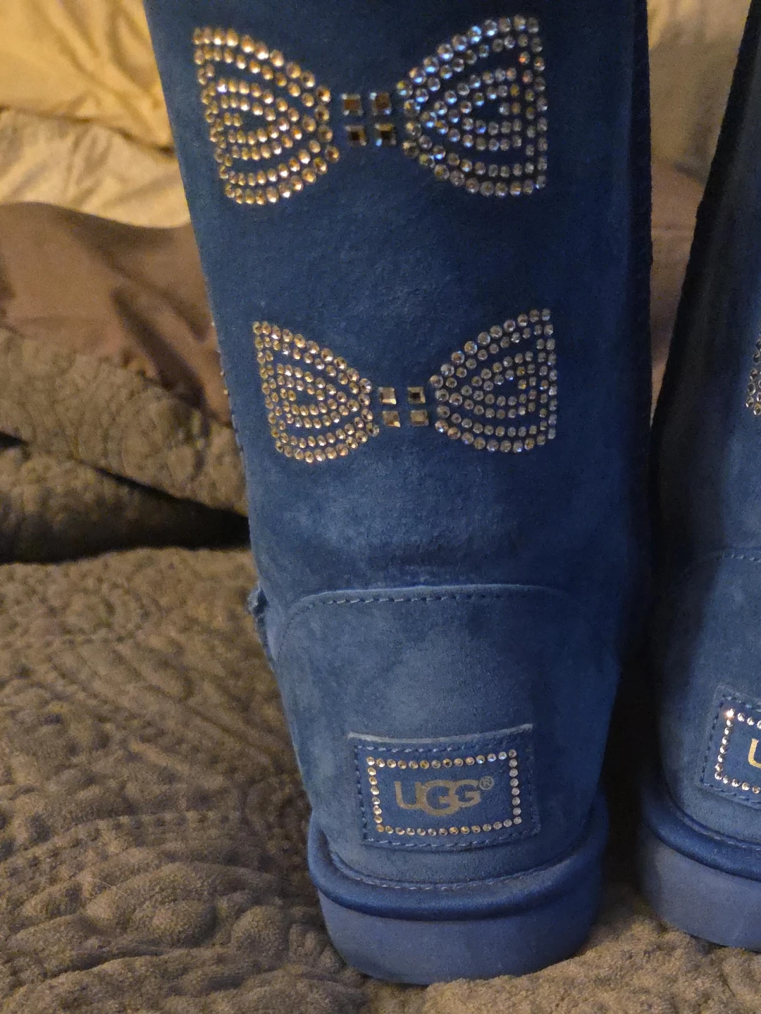 UGG Blue Boots with Bows