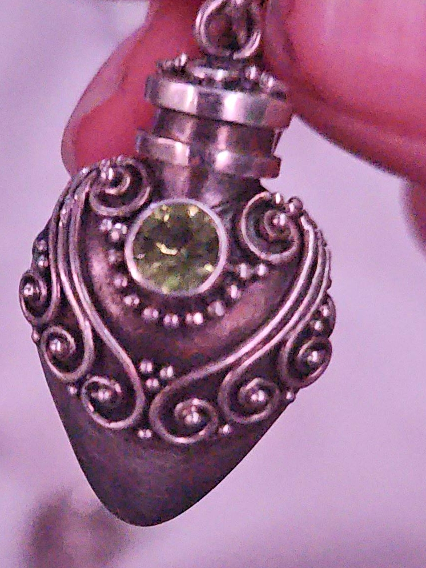 Heart-Shaped Perfume Bottle Necklace