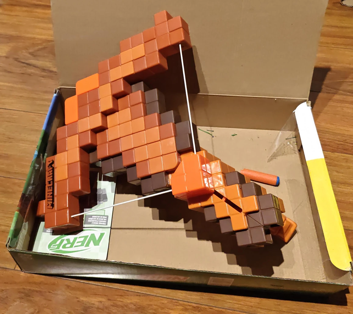 Nerf Minecraft Bow and Arrow