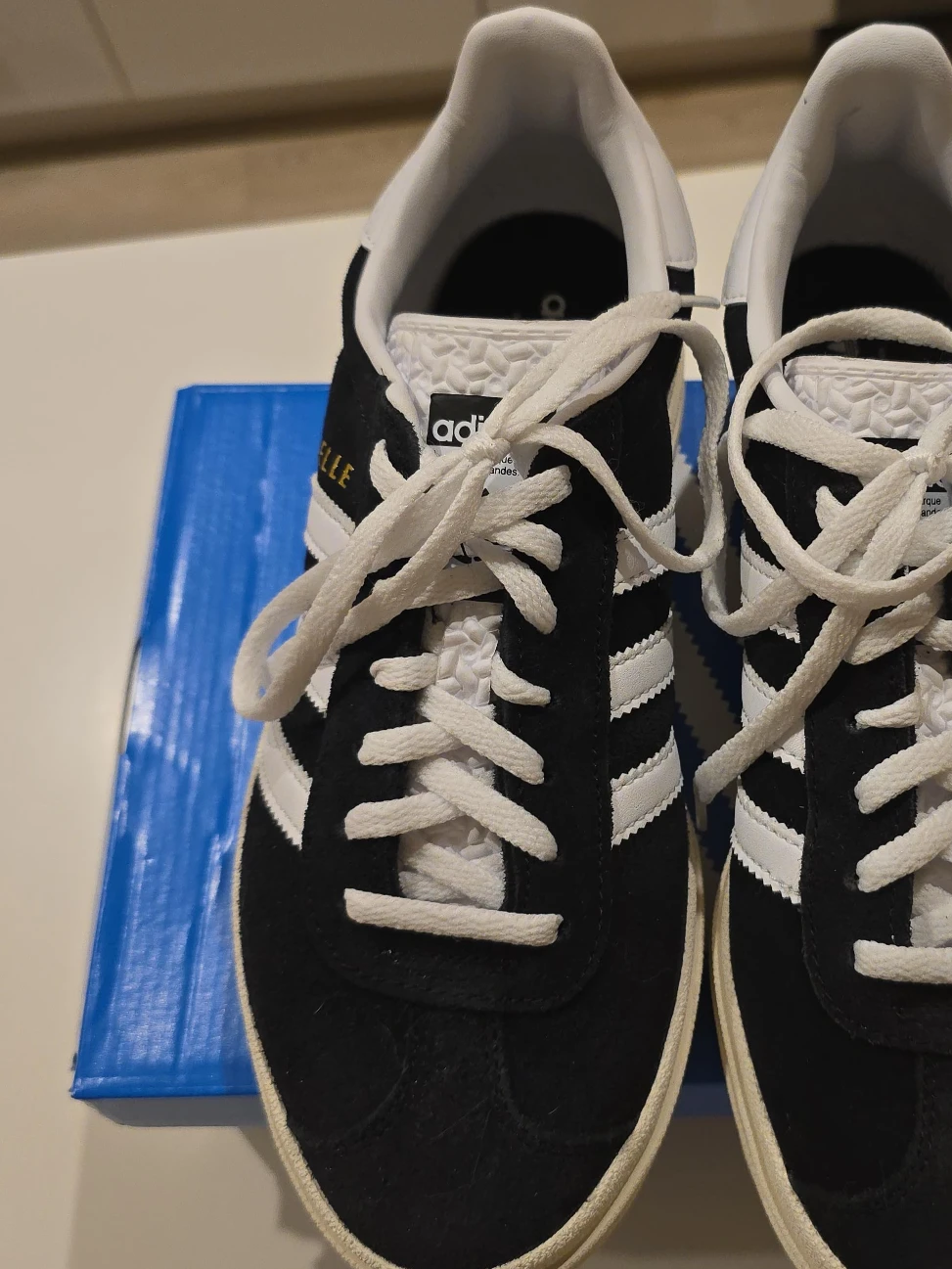 Adidas Gazelle Bold W, Black/White, Size 7