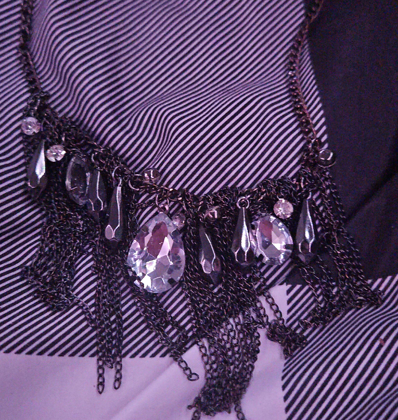 Fashion Necklace with Rhinestone Details