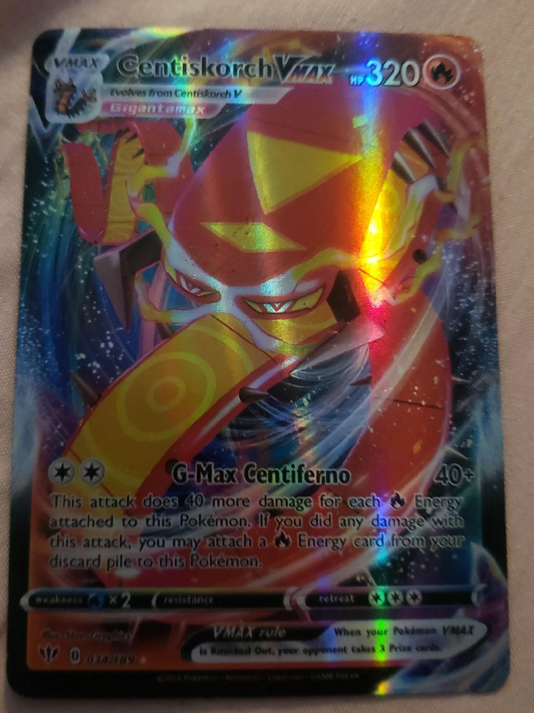 Centiskorch VMAX Pokemon Card thumbnail