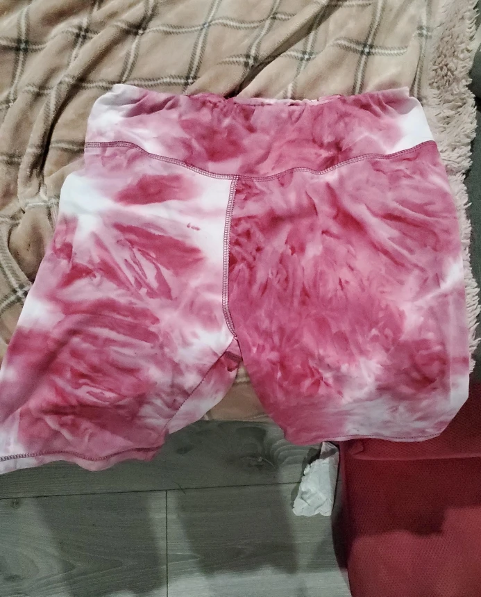 Tie Dye Biker Shorts - Pink & White