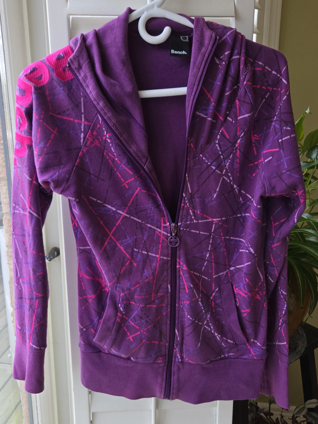 Bench Purple Full Zip Hoodie - Size M