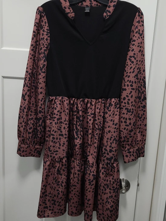 Shein Dress - Black & Animal Print