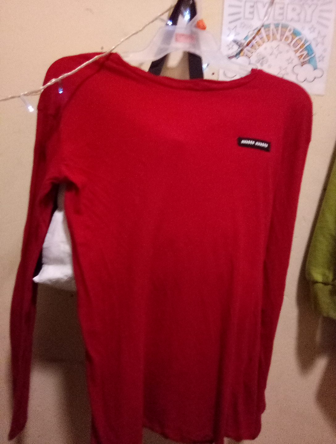 Miu Miu Red Long Sleeve Top thumbnail