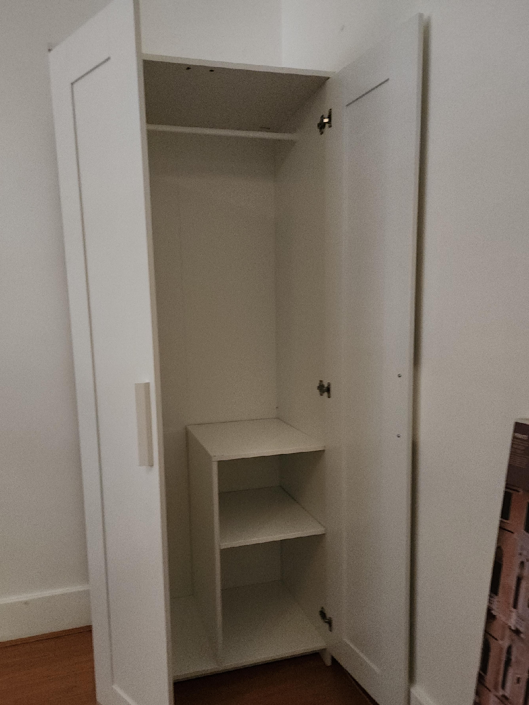 White Wardrobe with Shelves thumbnail