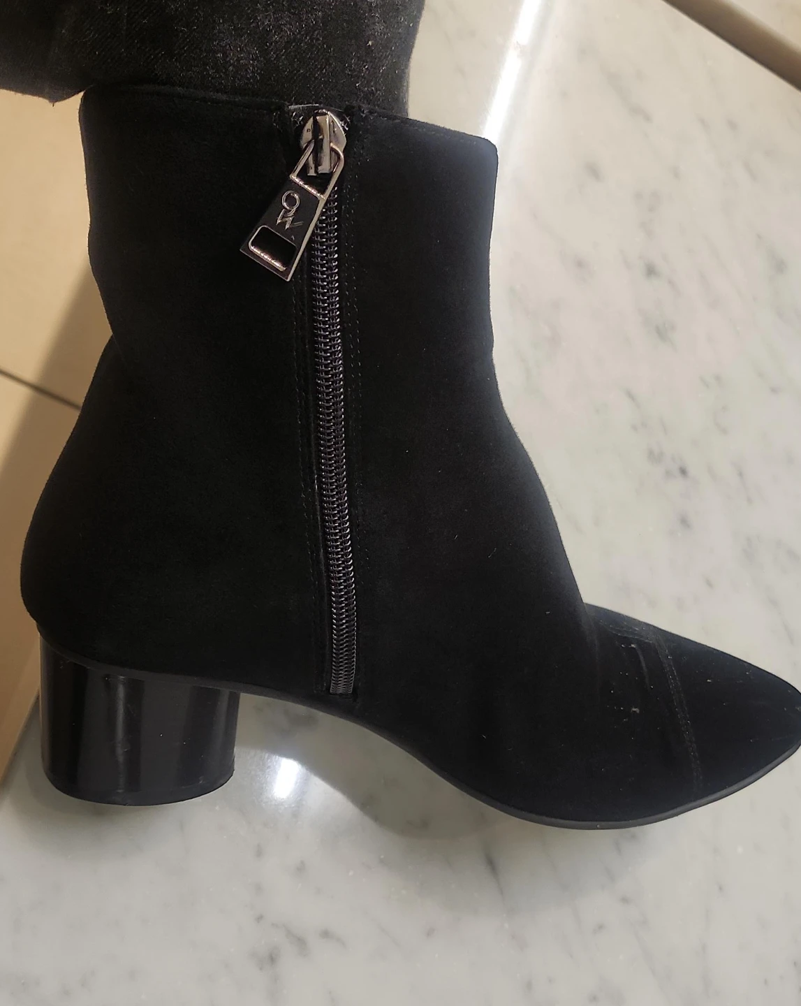 Nine West Black Suede Ankle Boots thumbnail