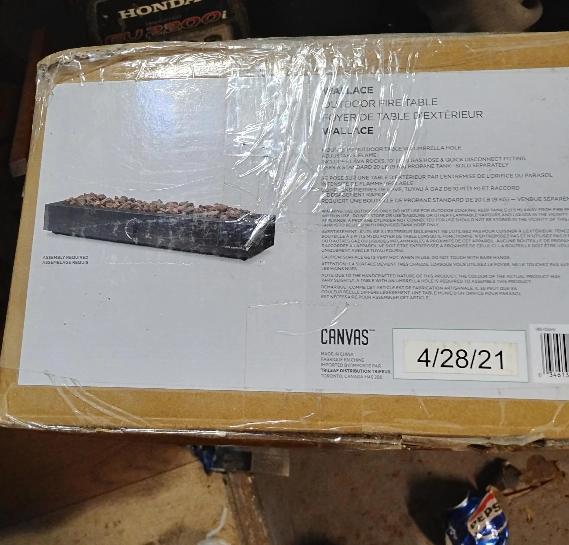 Canvas Wallace Outdoor Fire Table