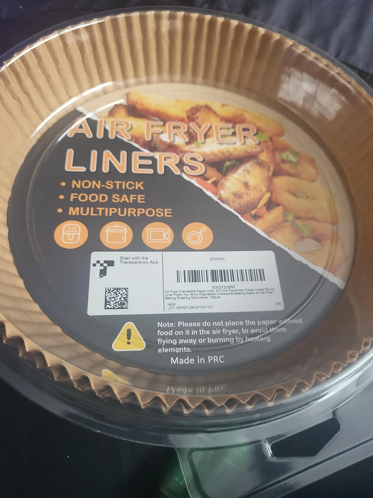 Zonyee Air Fryer Liners - Round, 100pcs - NEW