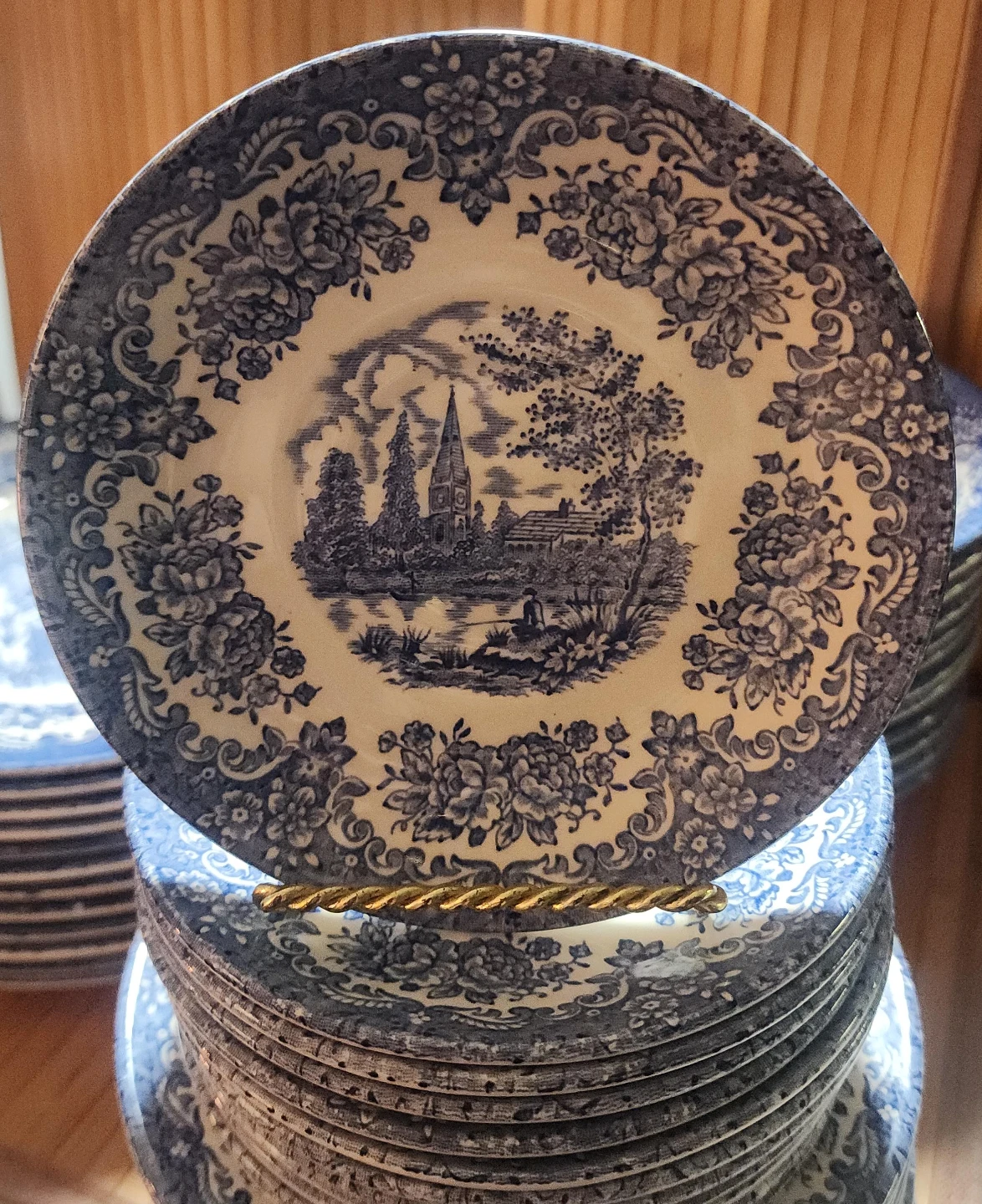 Staffordshire Underglaze Printing Genuine Plate