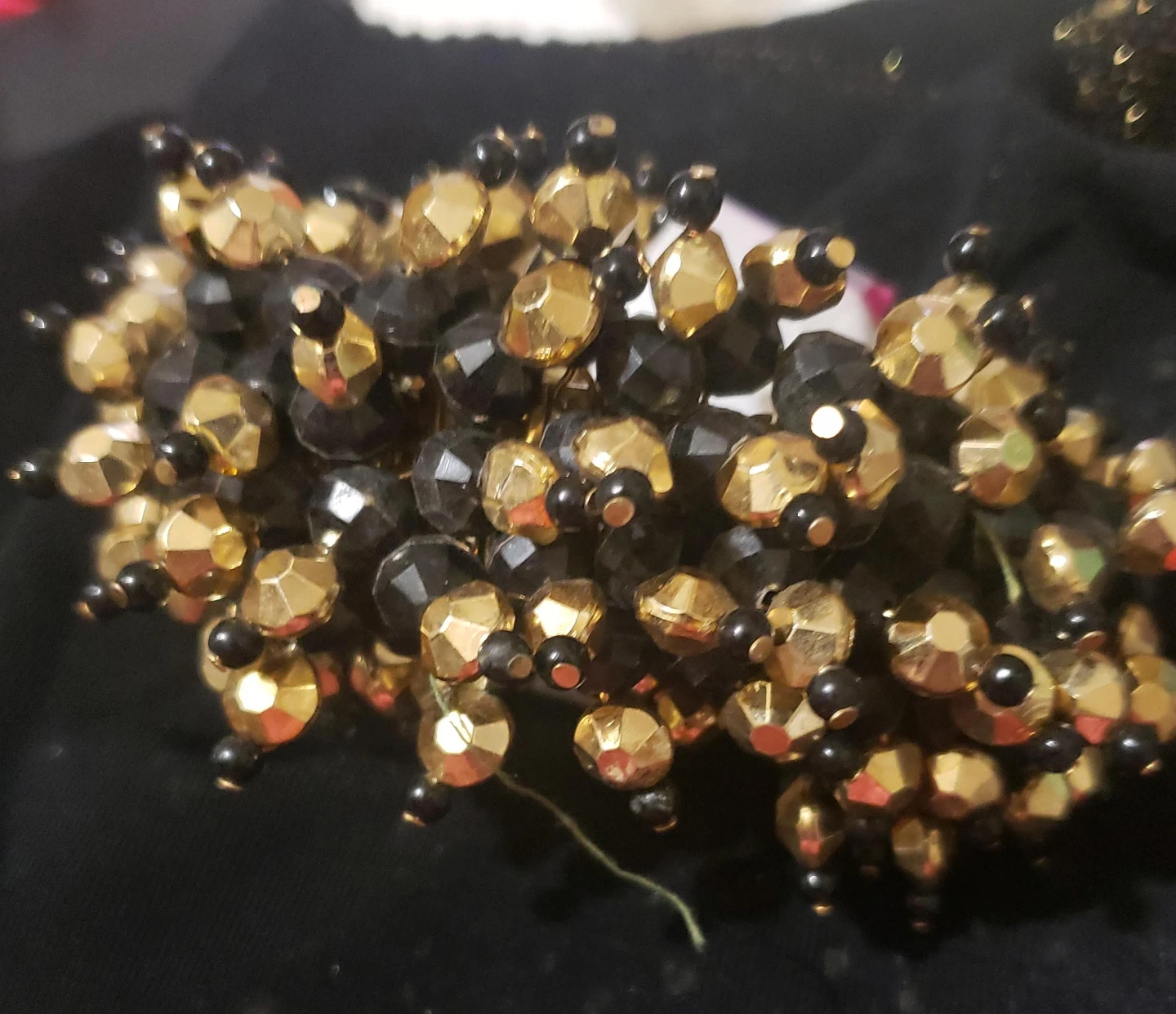 Beaded Bracelet - Gold and Black thumbnail