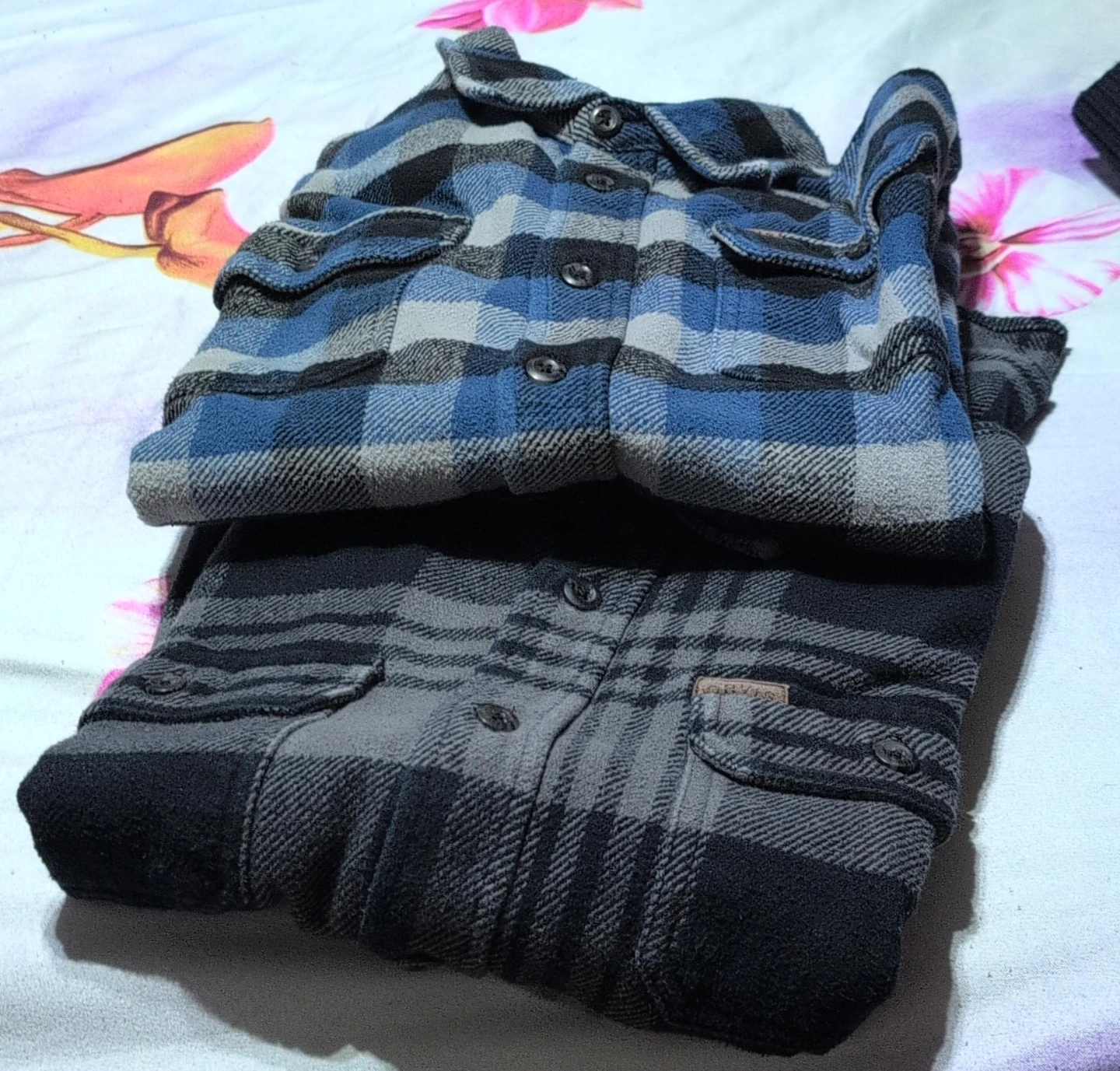 Flannel Shirts - Blue & Grey Checkered thumbnail