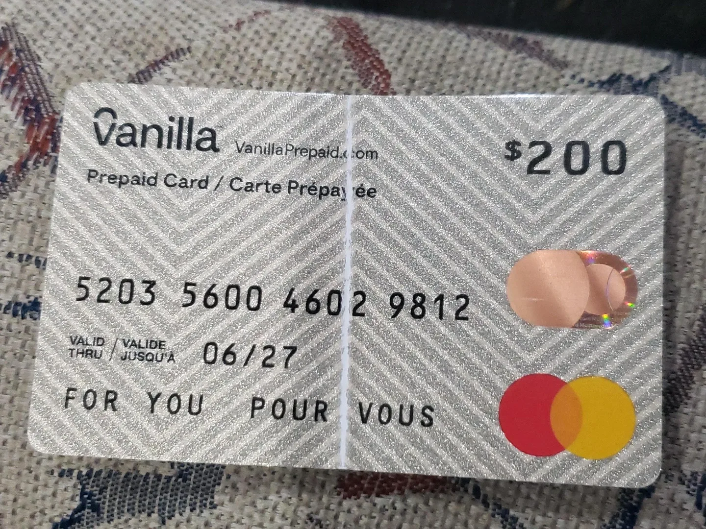 Vanilla Prepaid $200 Gift Card