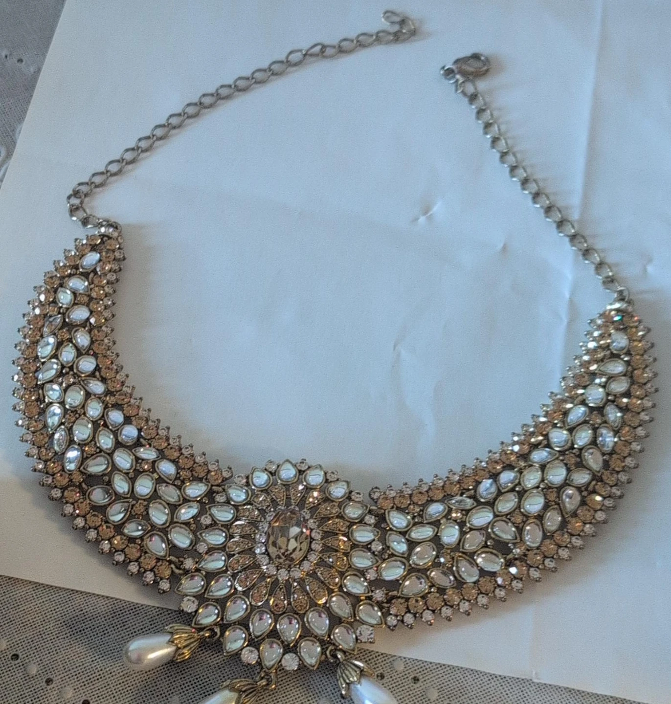 Statement Necklace with Pearls thumbnail