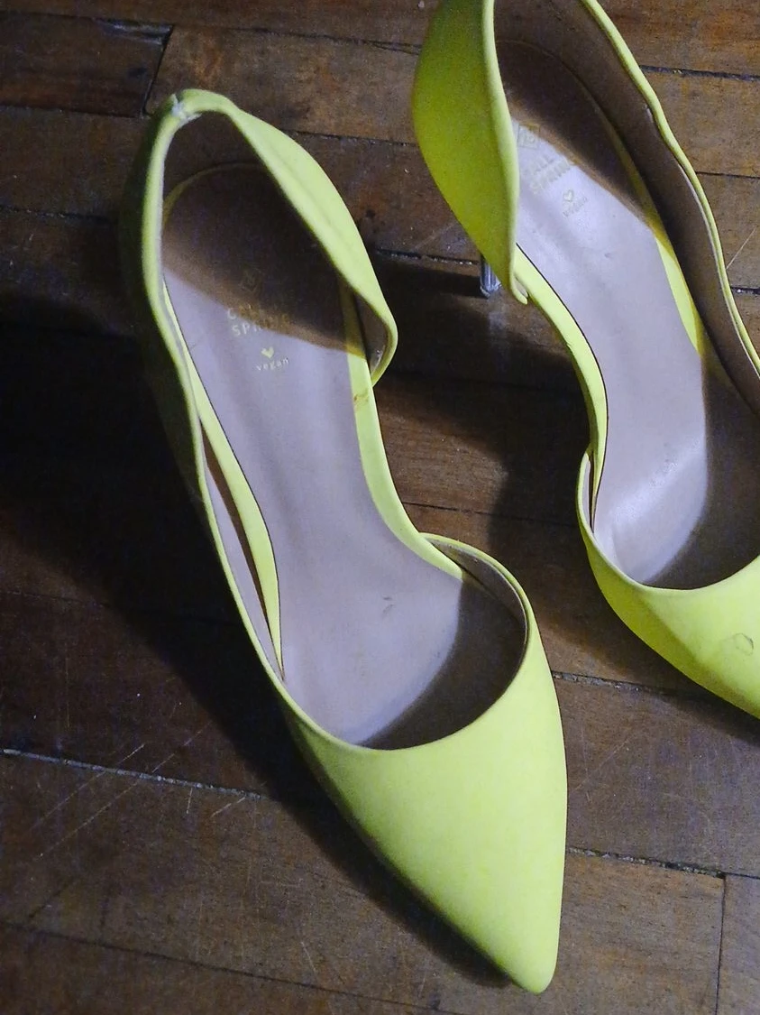 Spring Women's Yellow Heels, Size 8