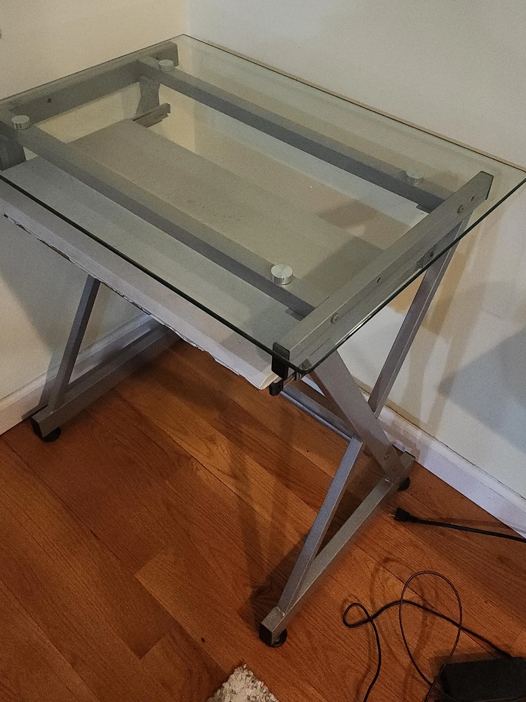Glass Top Computer Desk