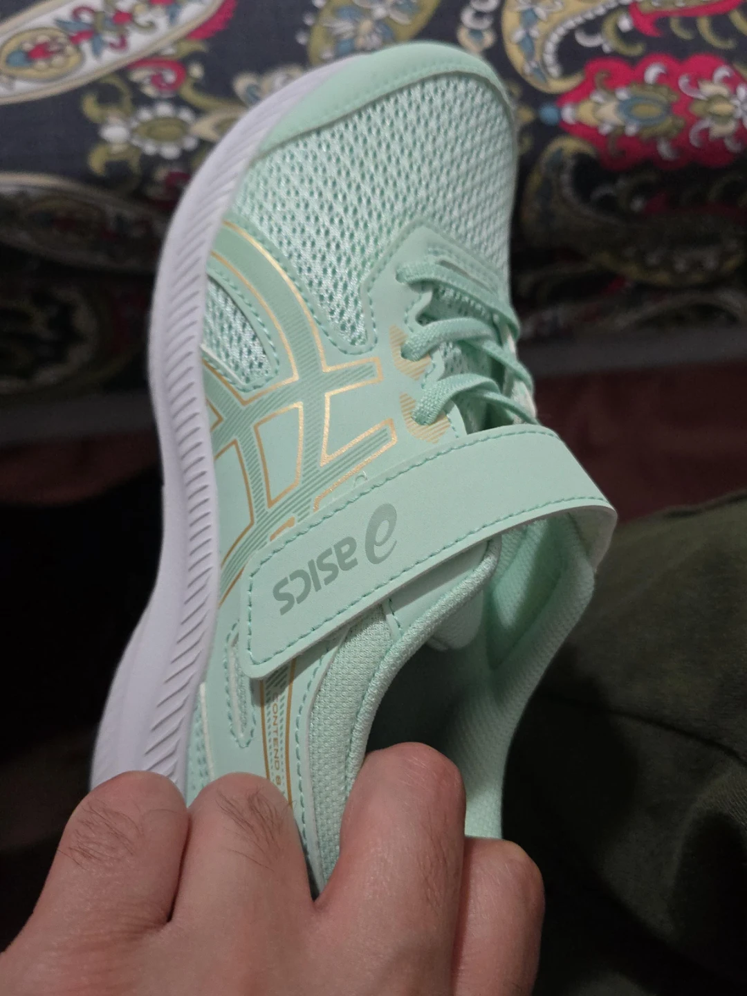 Asics Contend 8 Kids Running Shoes - Mint, Size 3.5