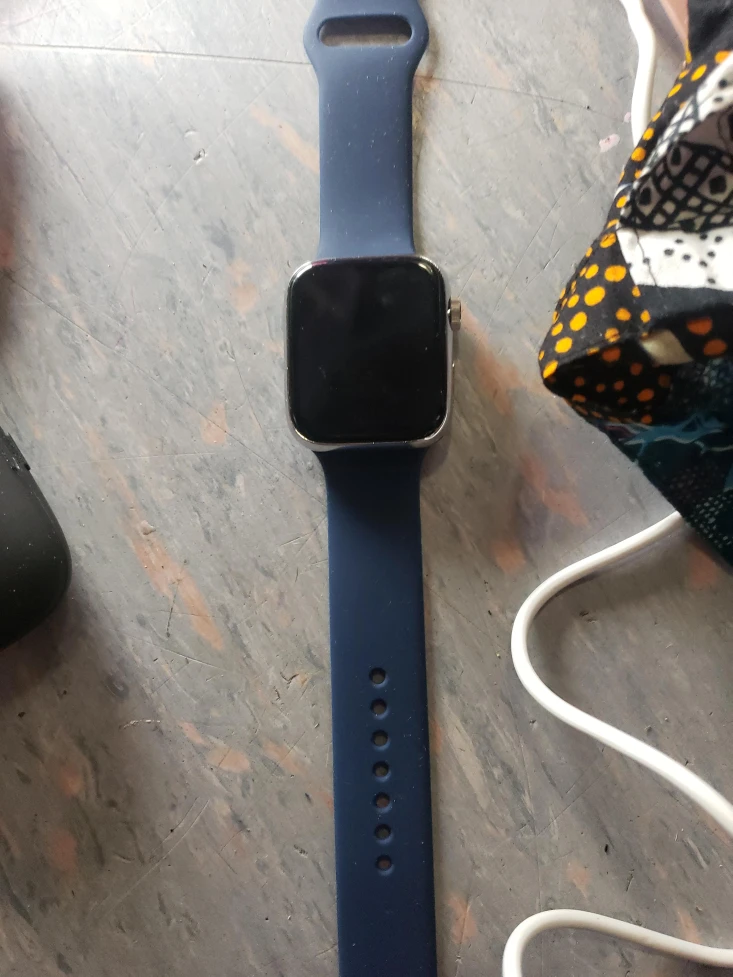 Apple Watch with Blue Band