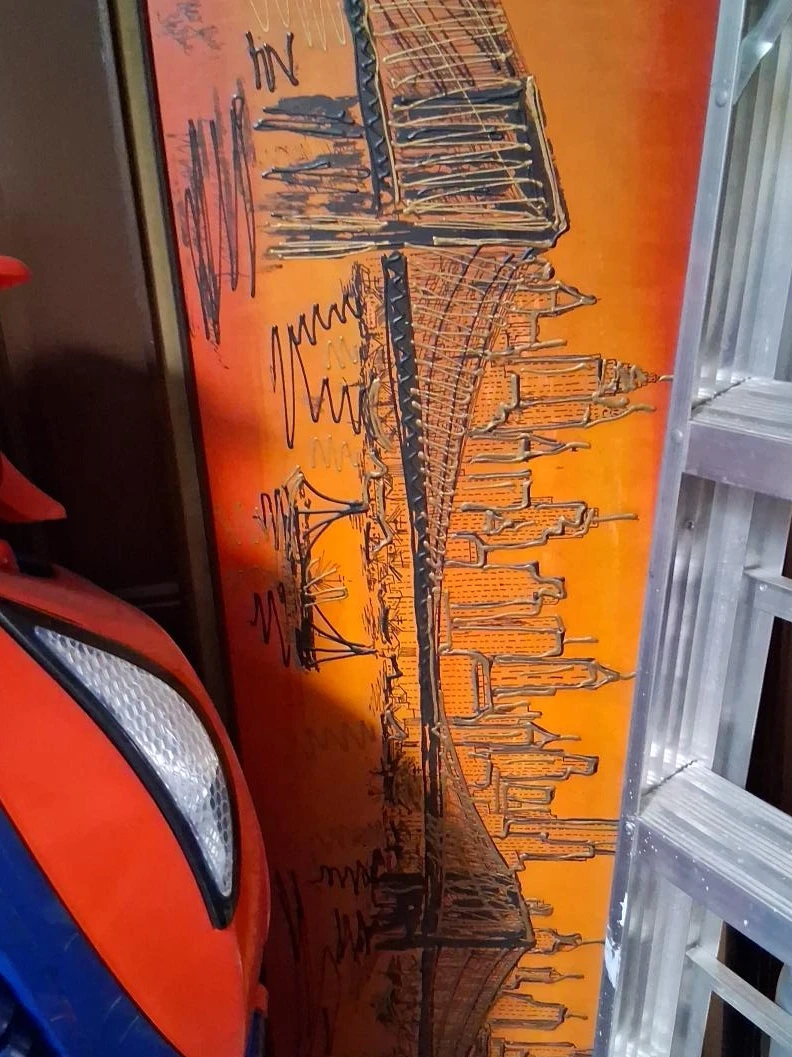 Orange Cityscape Wall Art