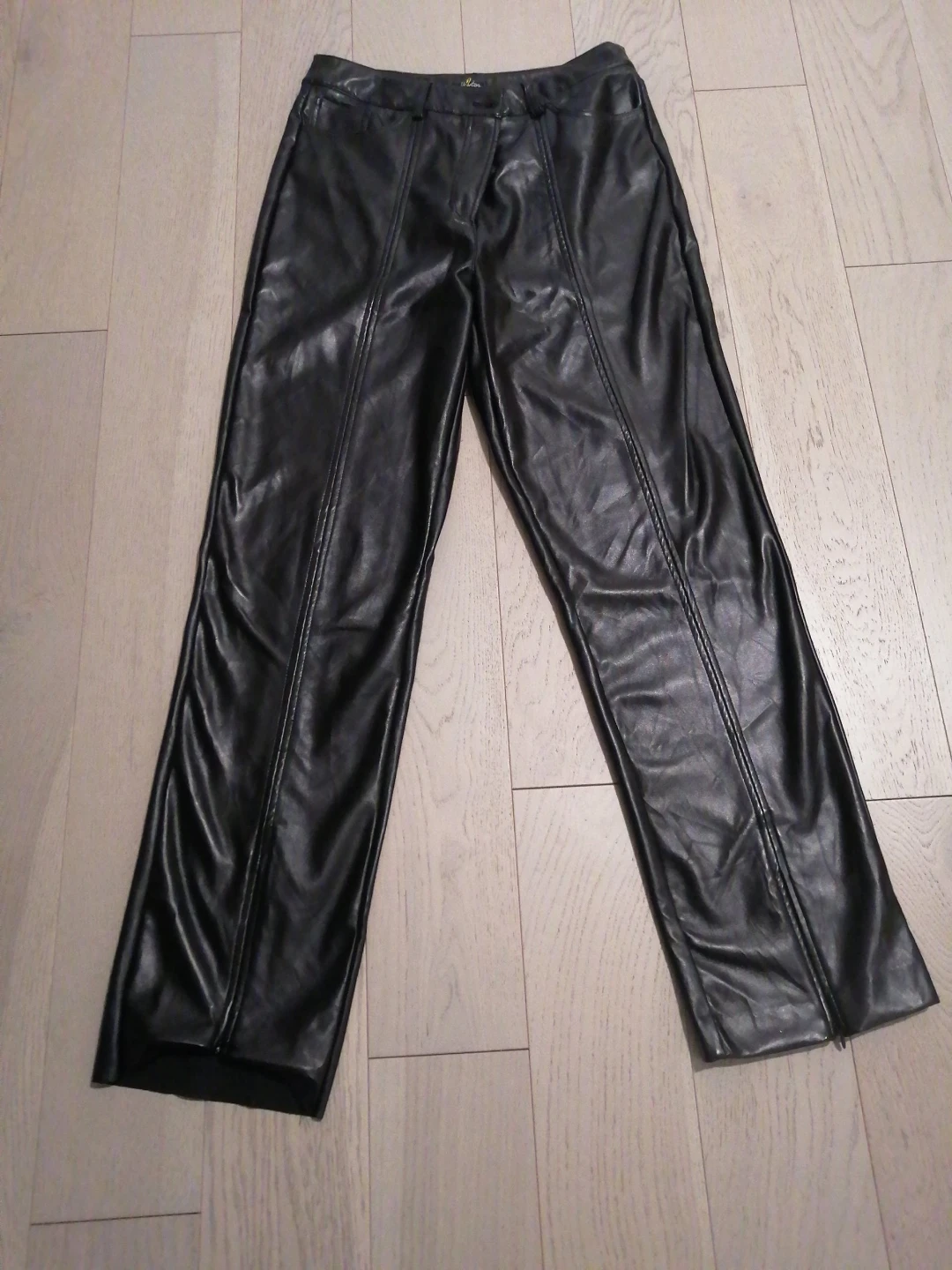 Black Faux Leather Pants