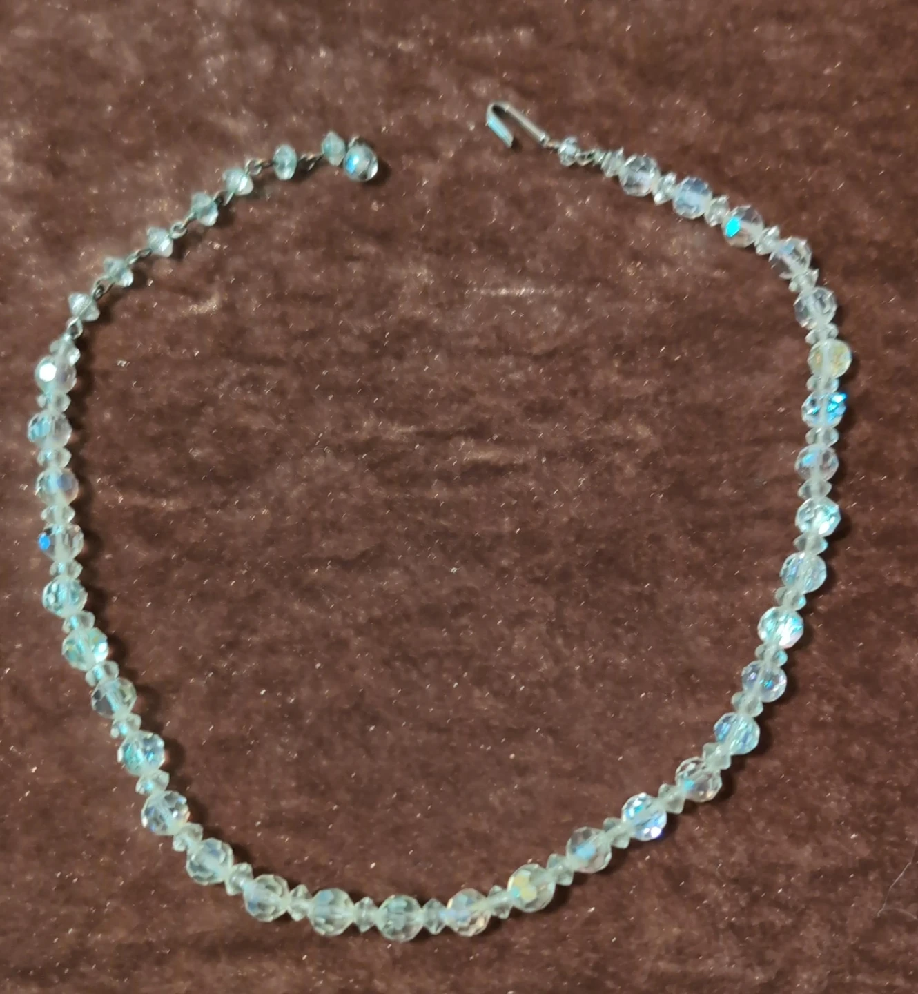 Beaded iridescent necklace vintage