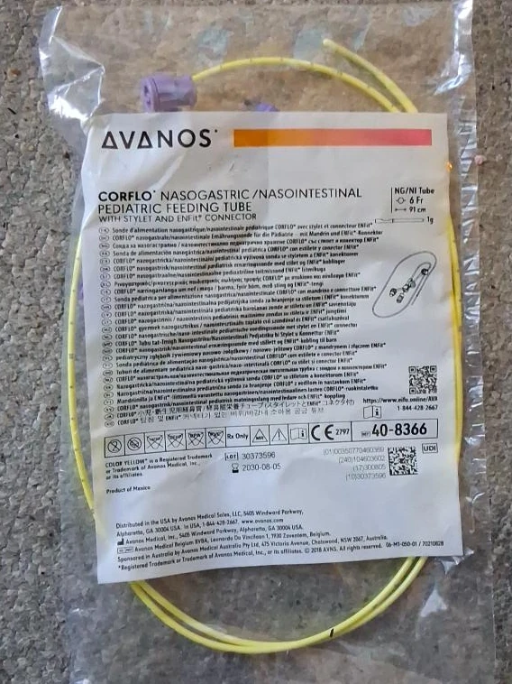 AVANOS CORFLO Pediatric Feeding Tube - New