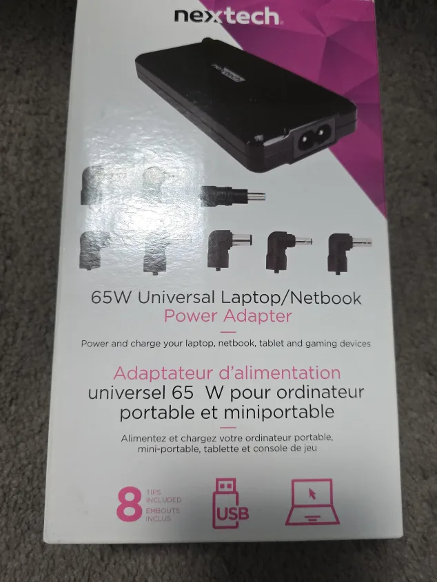 Nextech 65W Universal Laptop/Netbook Power Adapter