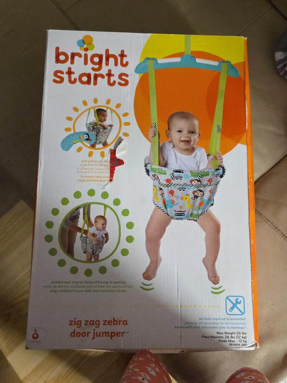 Bright Starts Zig Zag Zebra Door Jumper