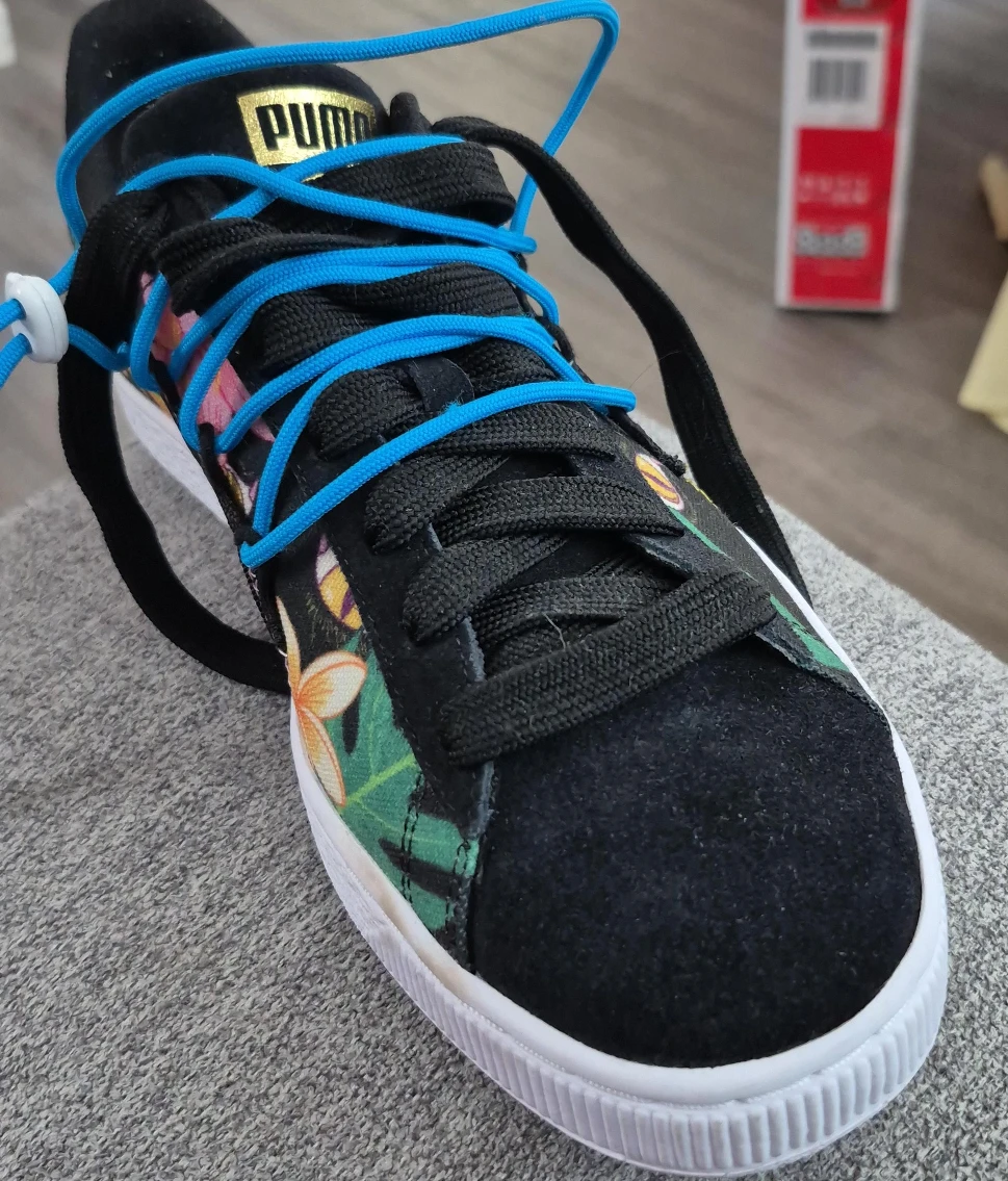 Puma Black Floral Sneakers