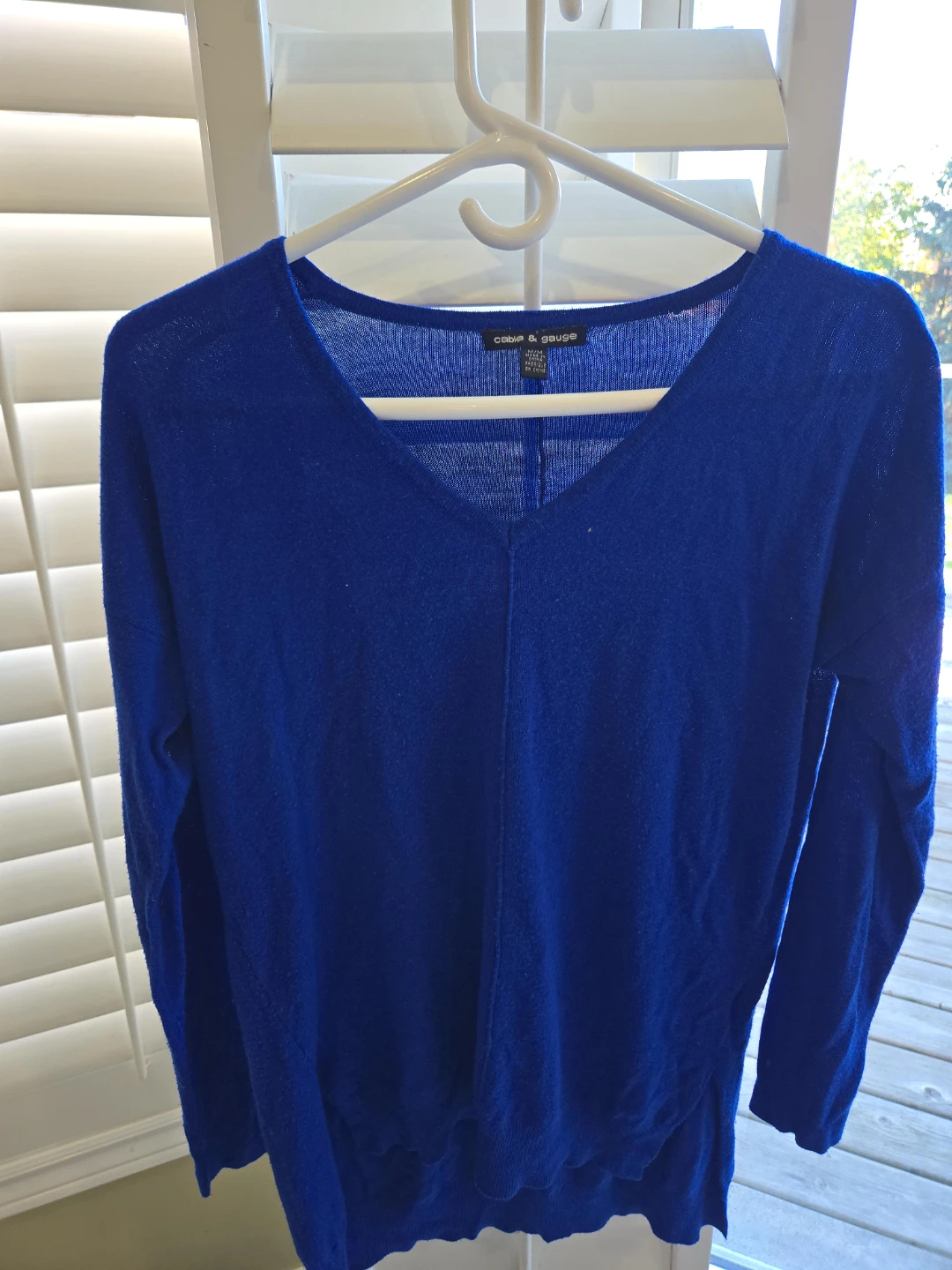 Cable & Gauge Blue Sweater, Size M