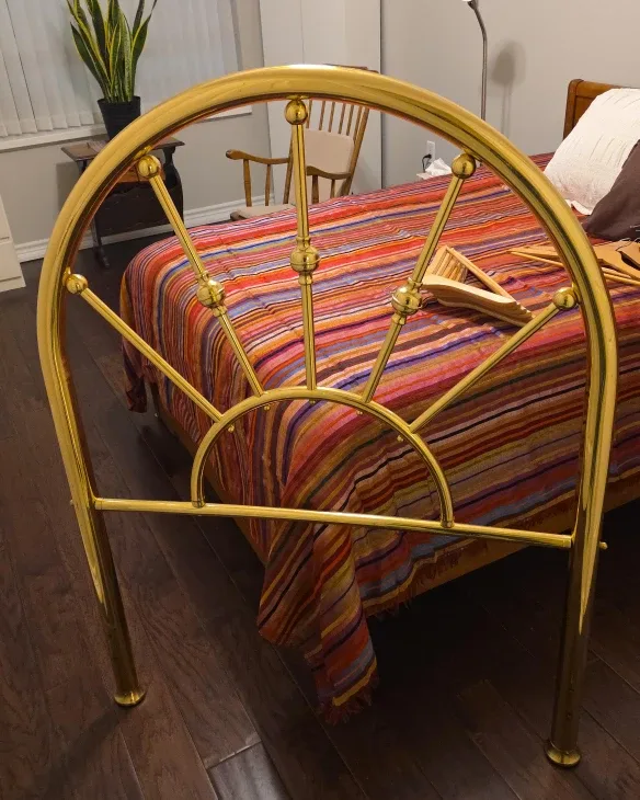 Brass Finish Headboard