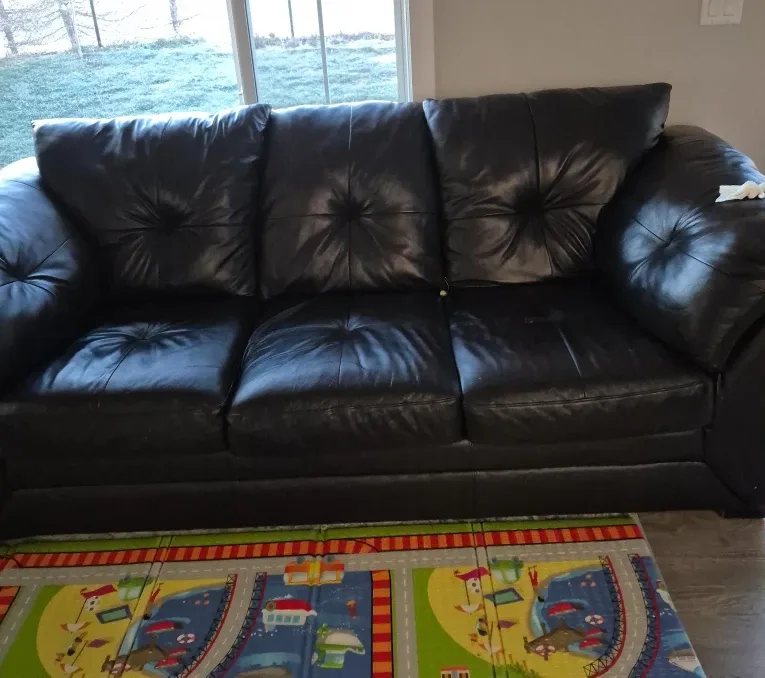 Black Leather Sofa