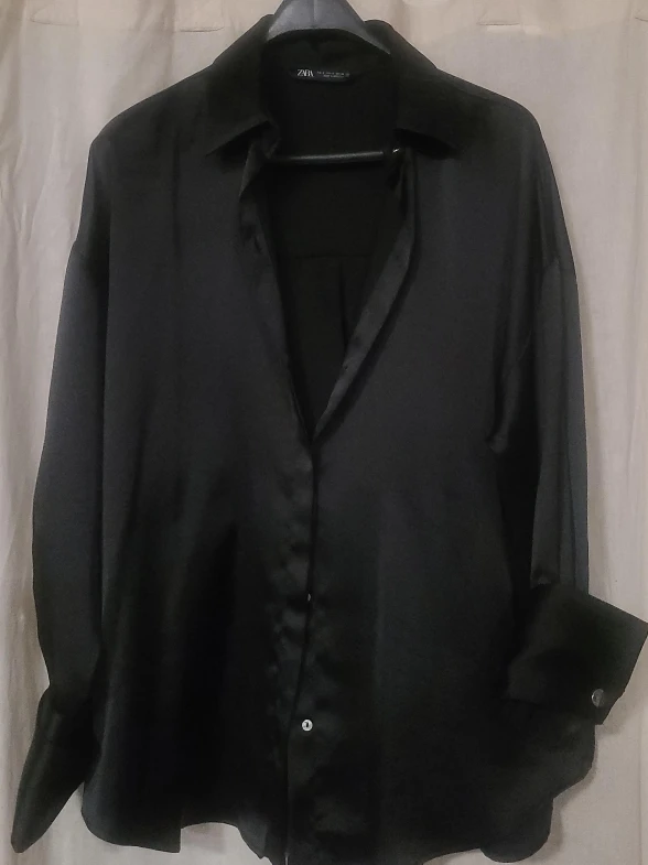 Zara Black Button-Up Shirt